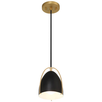 1 Light Pendant, Matte Black