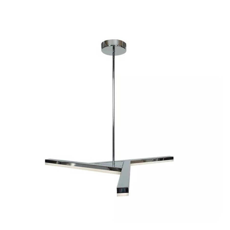 3 Light Pendant, Chrome
