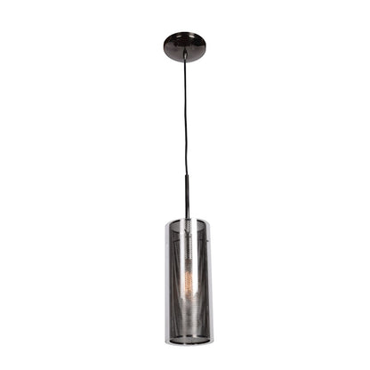 1 Light Pendant, Black Chrome