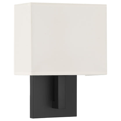 Access Lighting Mid Town 1Lt LED Wall Sconce, Matte Black/White