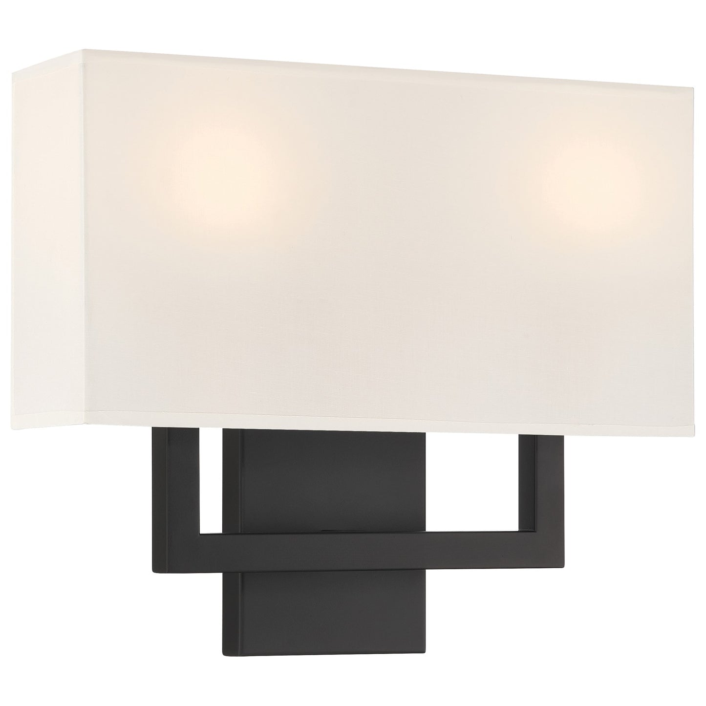 Access Lighting Mid Town 2Lt LED Wall Sconce, Matte Black/White