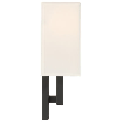 Access Lighting Mid Town 2Lt LED Wall Sconce, Matte Black/White