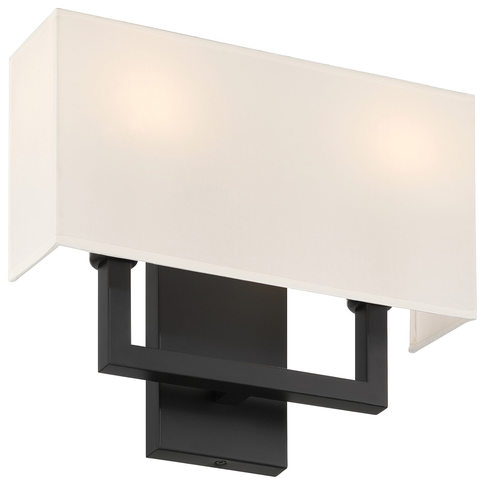 Access Lighting Mid Town 2Lt LED Wall Sconce, Matte Black/White