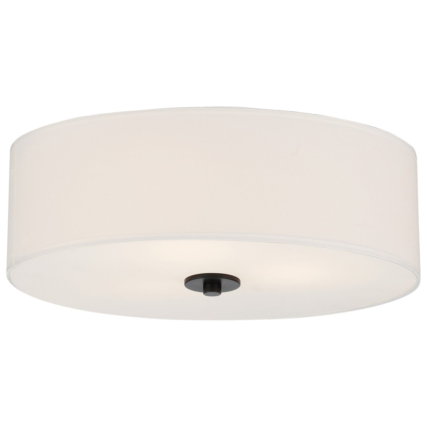 Access Mid Town LED Flush Mt, 18", Matte Black/White