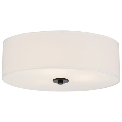 Access Mid Town LED Flush Mt, 18", Matte Black/White