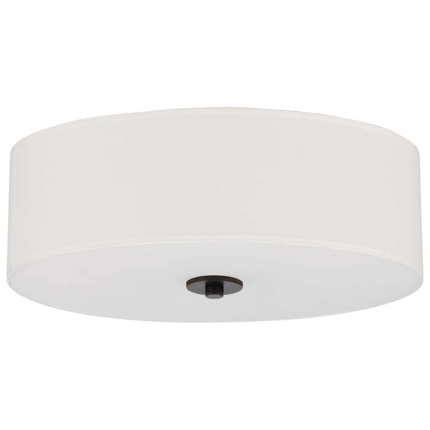 Access Mid Town LED Flush Mt, 18", Matte Black/White