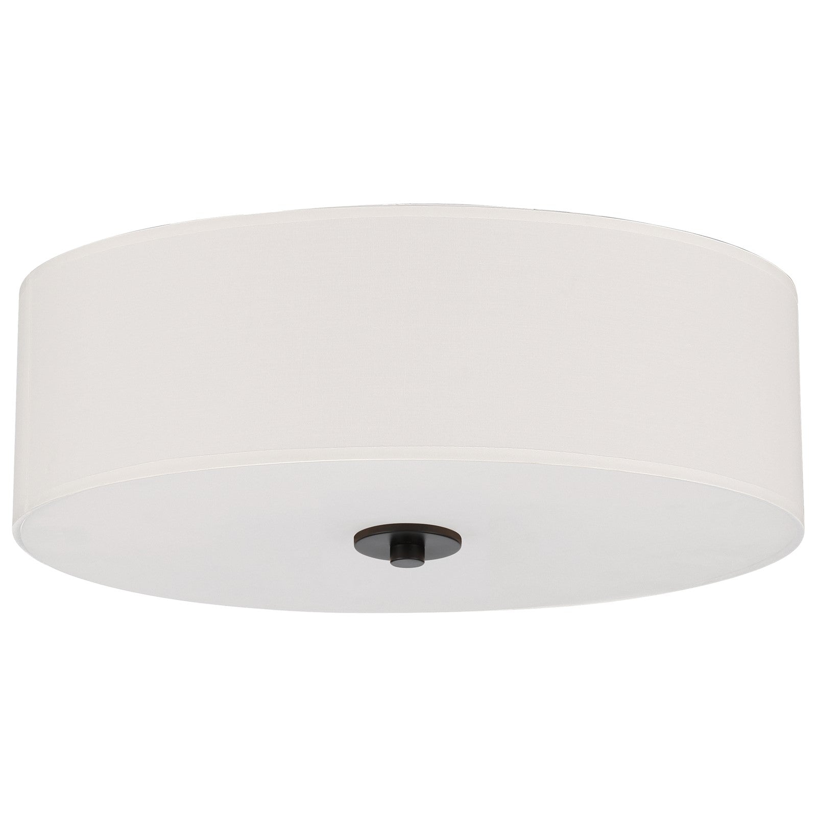 Access Mid Town LED Flush Mt, 18", Matte Black/White
