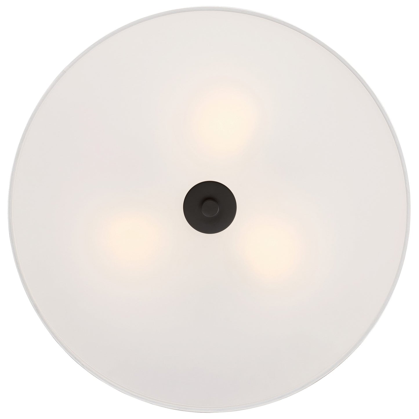 Access Mid Town LED Flush Mt, 18", Matte Black/White