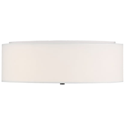 Access Mid Town LED Flush Mt, 18", Matte Black/White