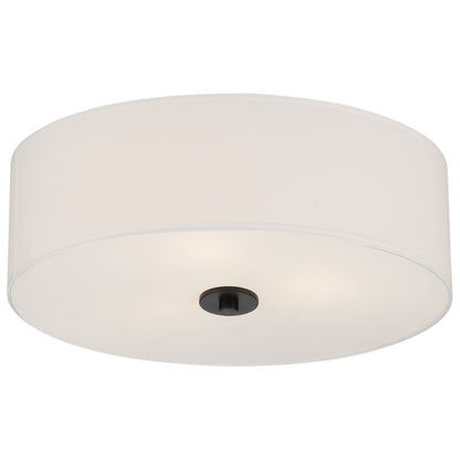 Access Mid Town LED Flush Mt, 18", Matte Black/White