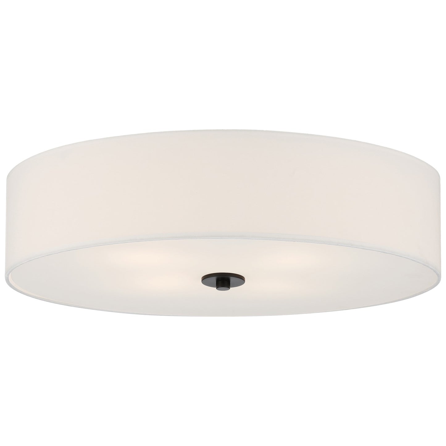 Access Mid Town LED Flush Mt, 24", Matte Black/White