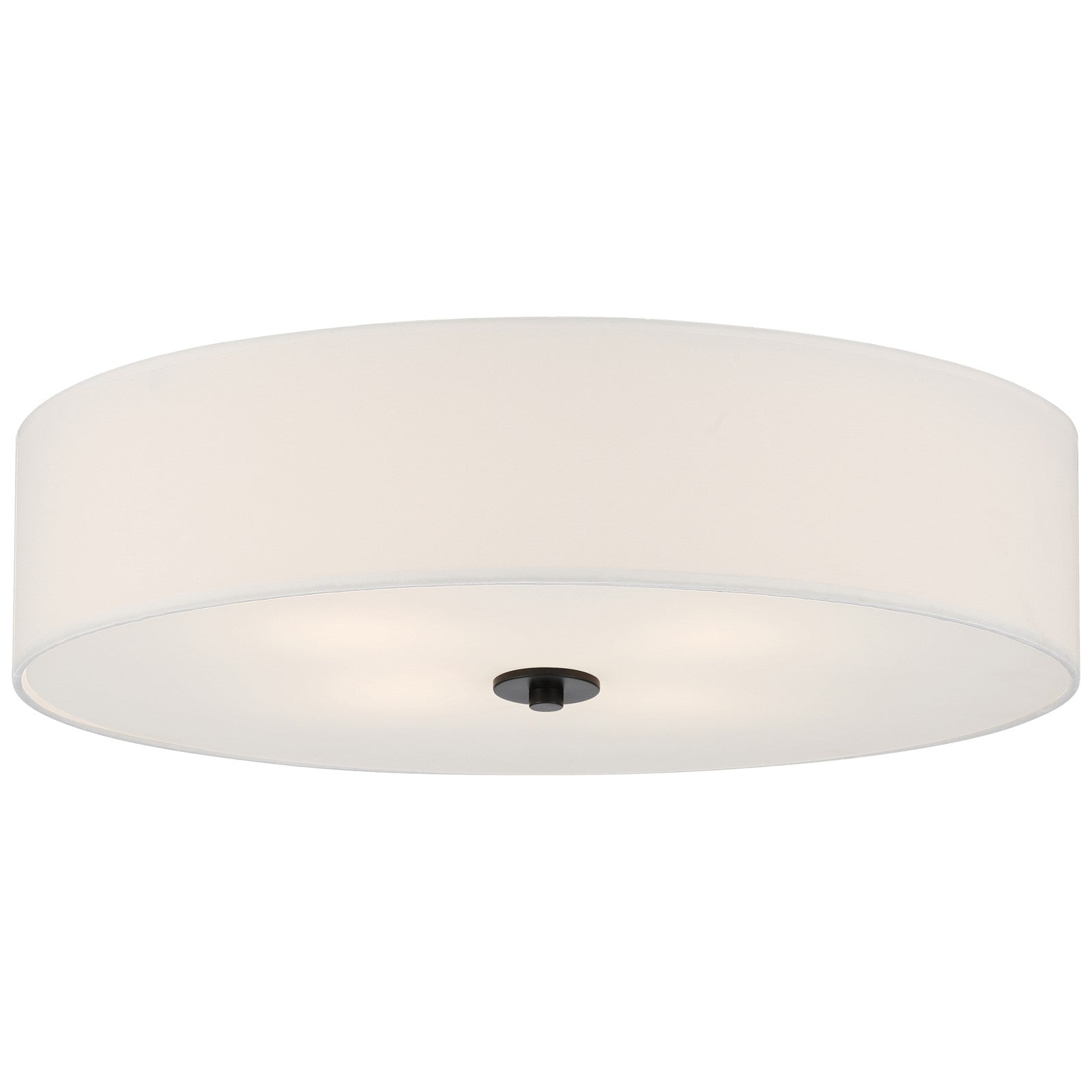 Access Mid Town LED Flush Mt, 24", Matte Black/White