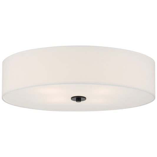 Access Mid Town LED Flush Mt, 24", Matte Black/White