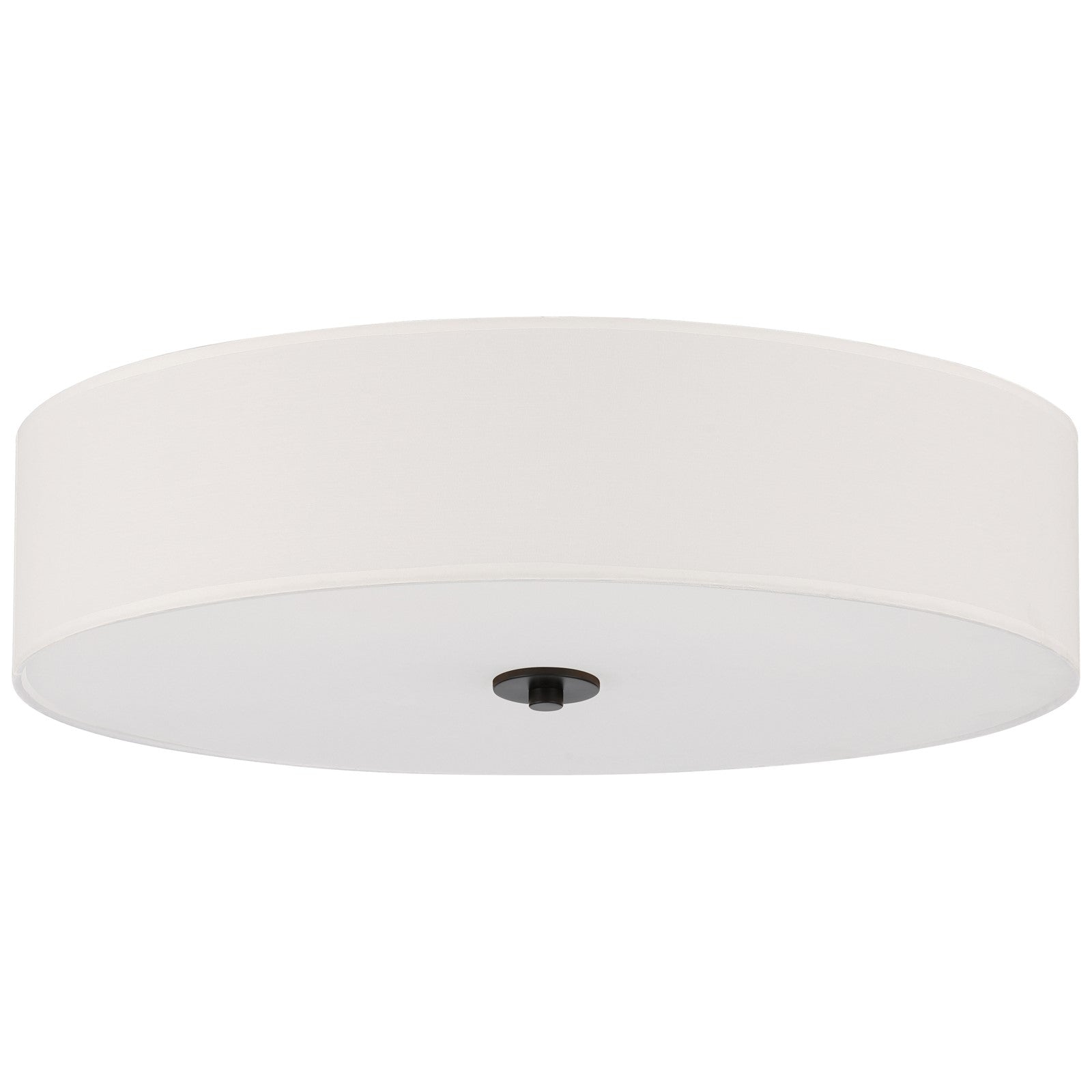 Access Mid Town LED Flush Mt, 24", Matte Black/White