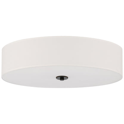 Access Mid Town LED Flush Mt, 24", Matte Black/White