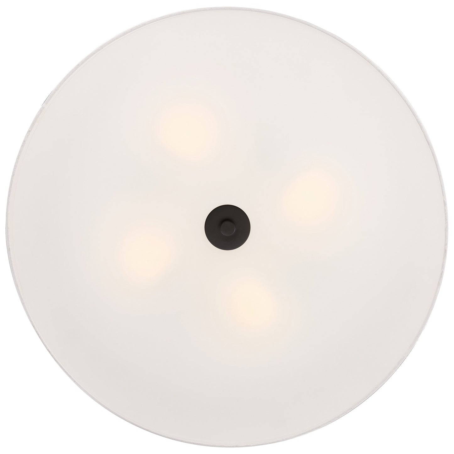 Access Mid Town LED Flush Mt, 24", Matte Black/White