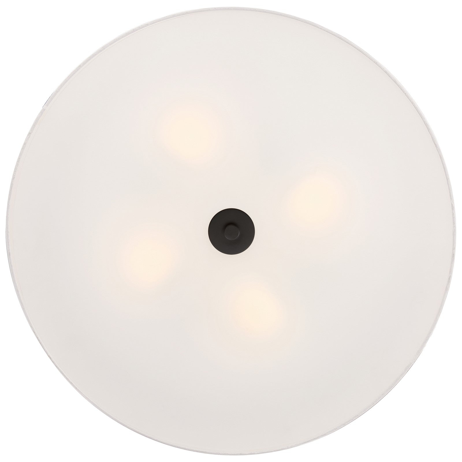 Access Mid Town LED Flush Mt, 24", Matte Black/White