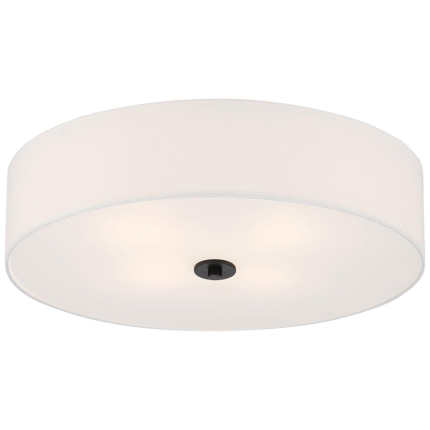 Access Mid Town LED Flush Mt, 24", Matte Black/White