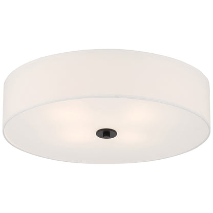 Access Mid Town LED Flush Mt, 24", Matte Black/White