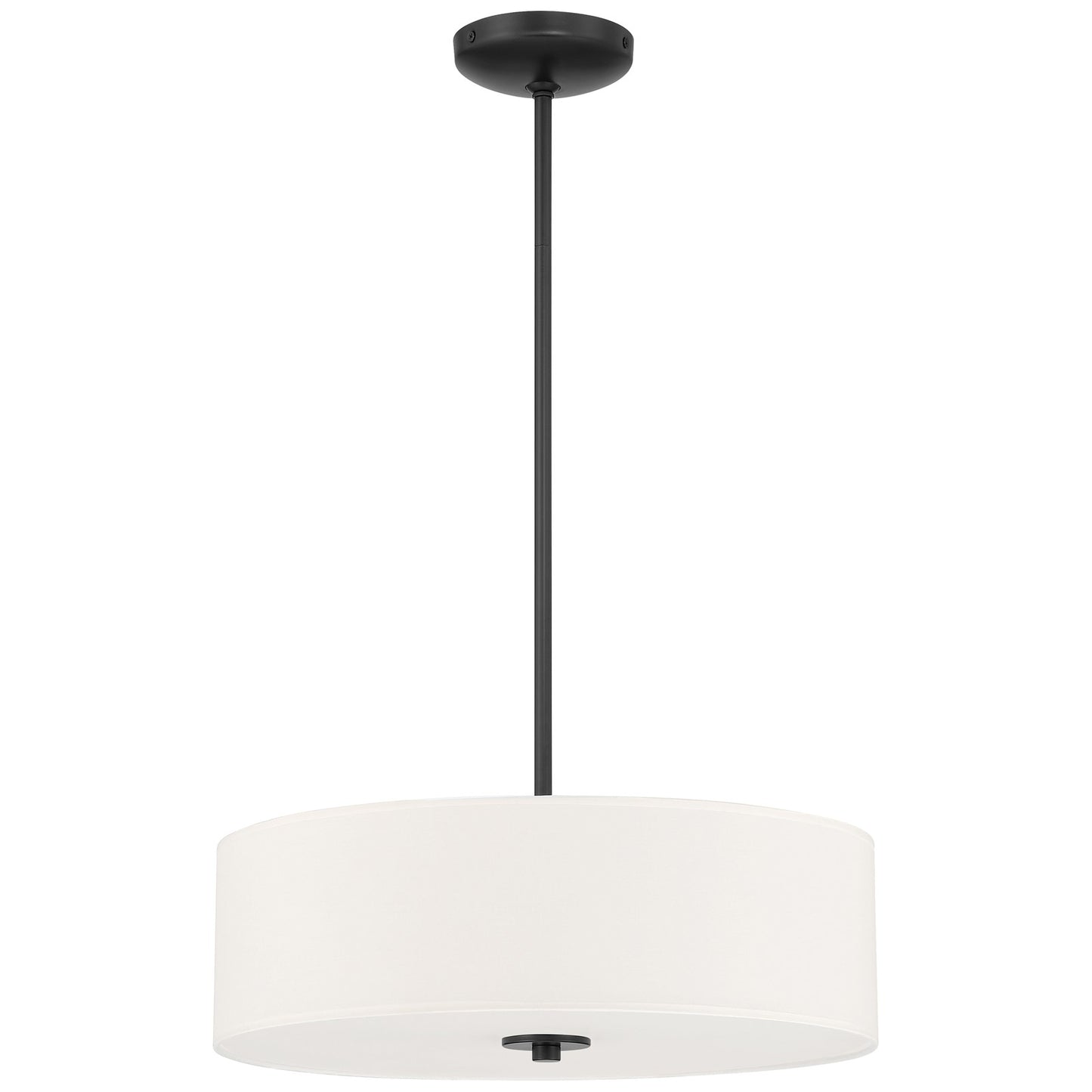 Access Mid Town LED Pendant/Semi Flush, 18", Matte Black/White