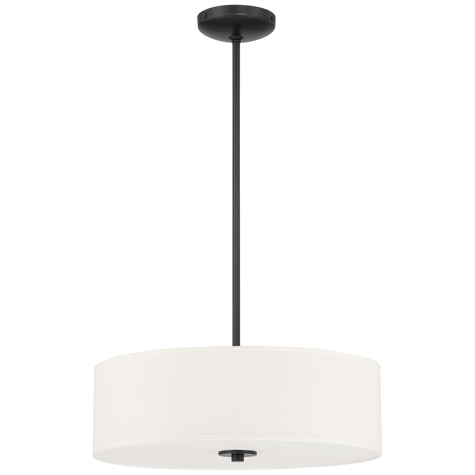 Access Mid Town LED Pendant/Semi Flush, 18", Matte Black/White