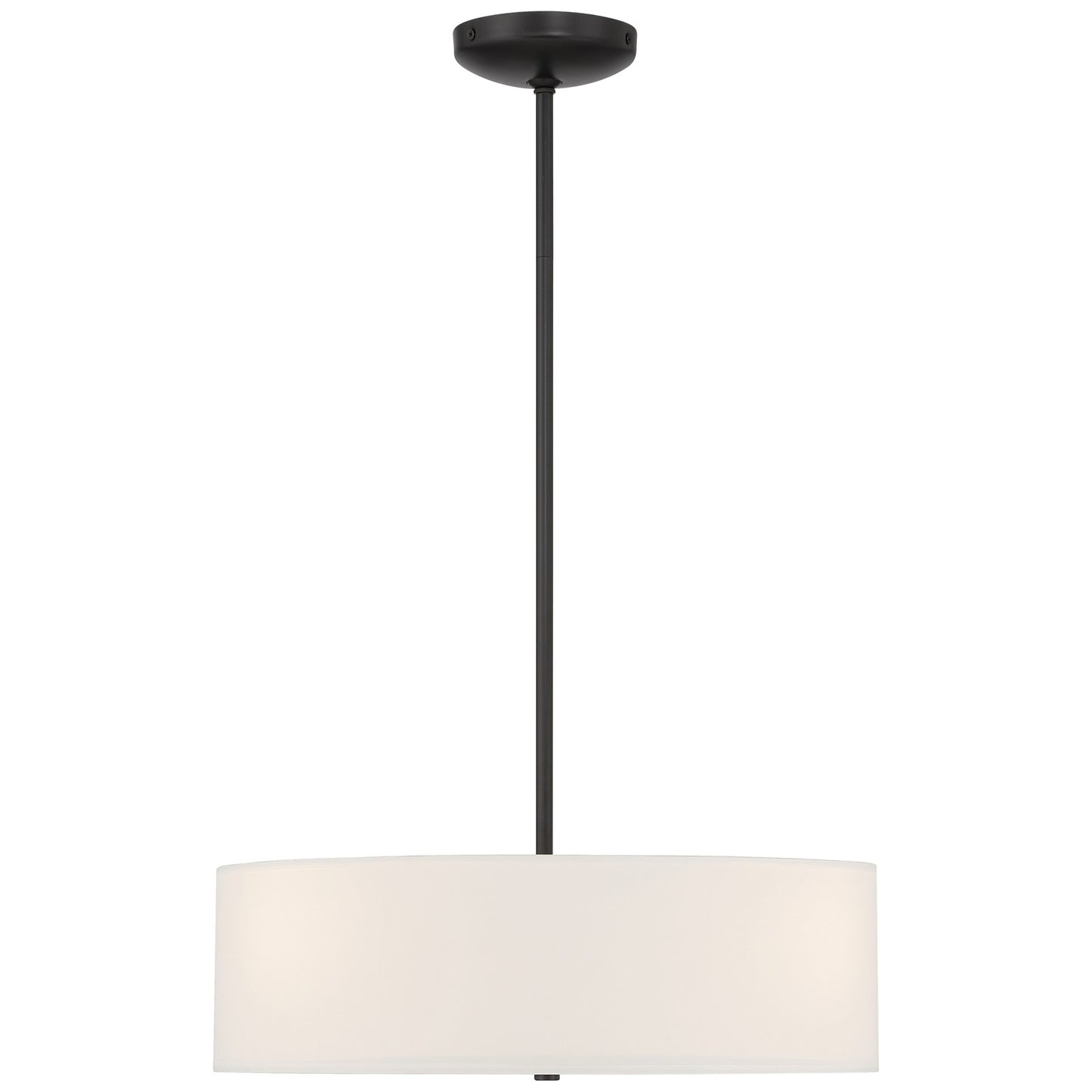 Access Mid Town LED Pendant/Semi Flush, 18", Matte Black/White