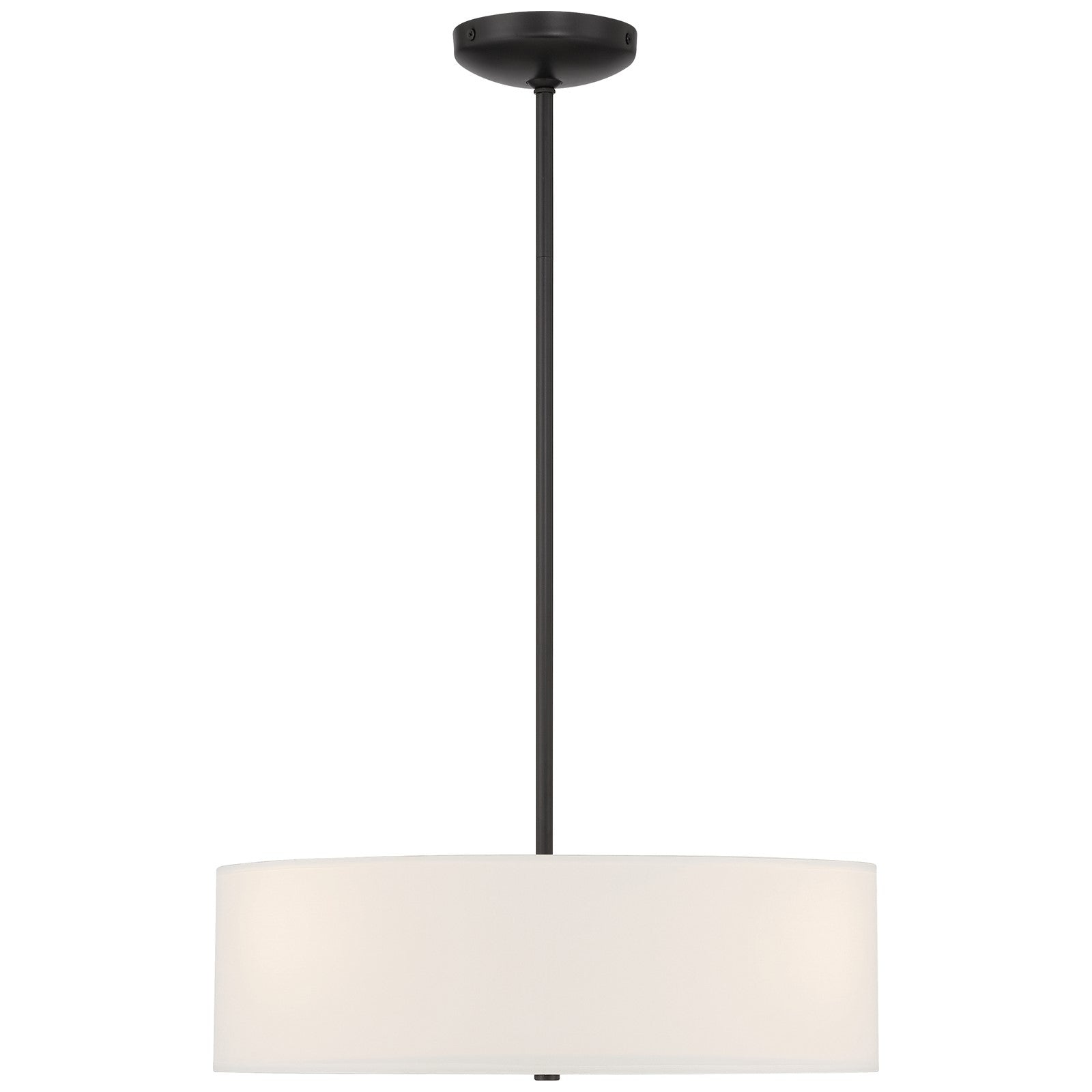 Access Mid Town LED Pendant/Semi Flush, 18", Matte Black/White