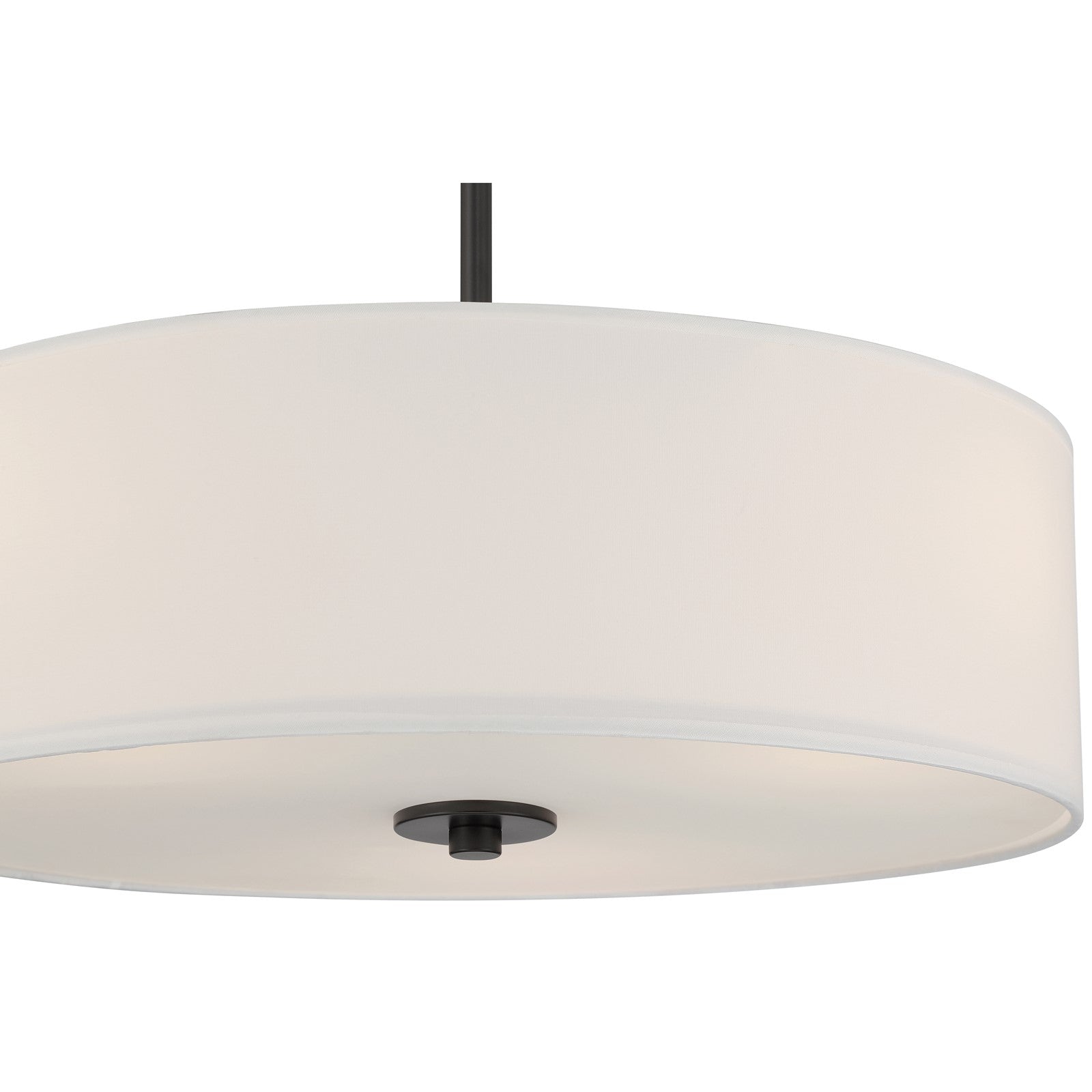 Access Mid Town LED Pendant/Semi Flush, 18", Matte Black/White