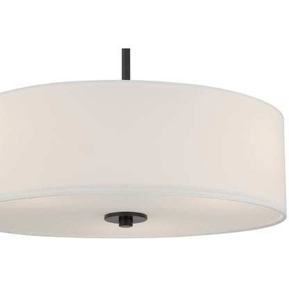 Access Mid Town LED Pendant/Semi Flush, 18", Matte Black/White