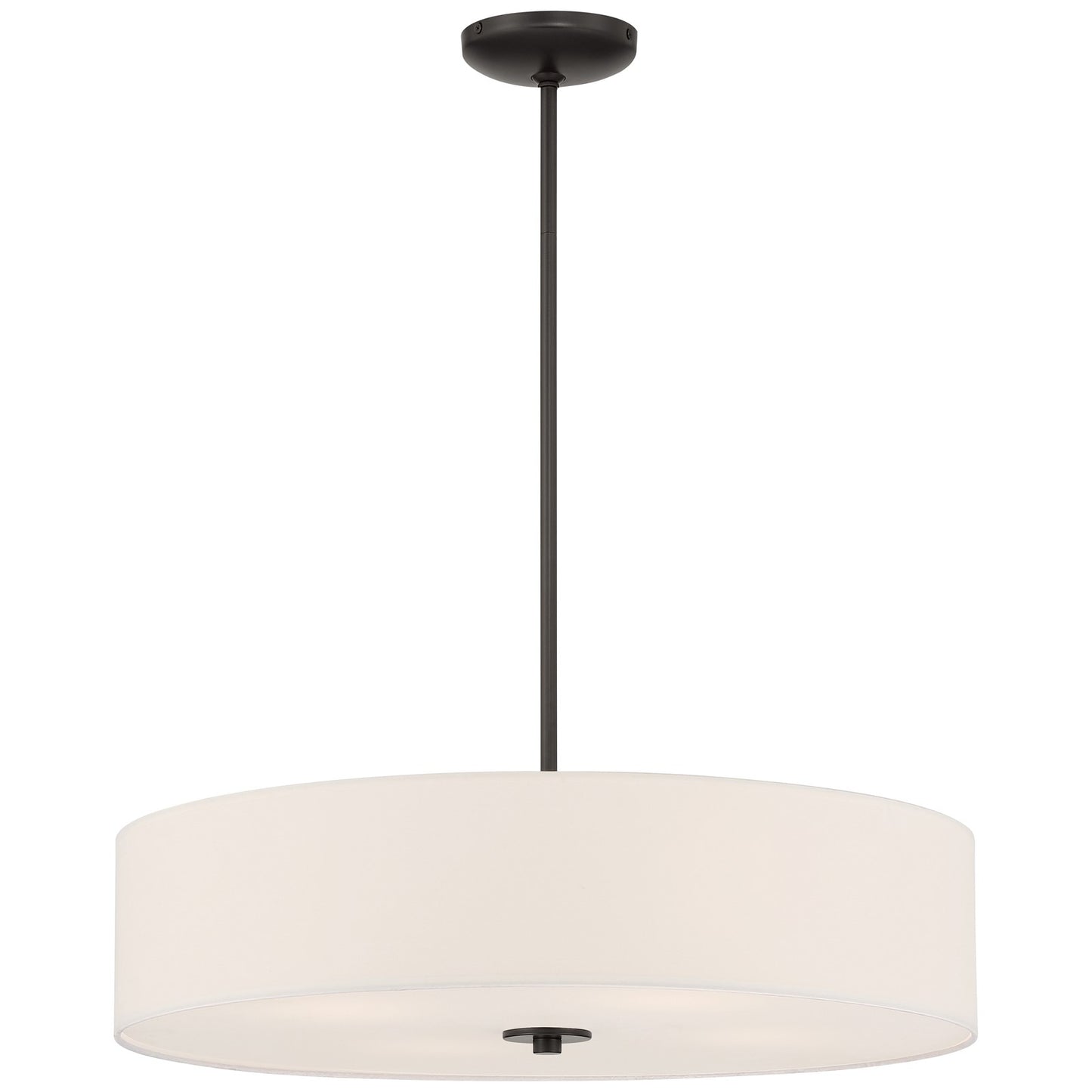 Access Mid Town LED Pendant/Semi Flush, 24", Matte Black/White