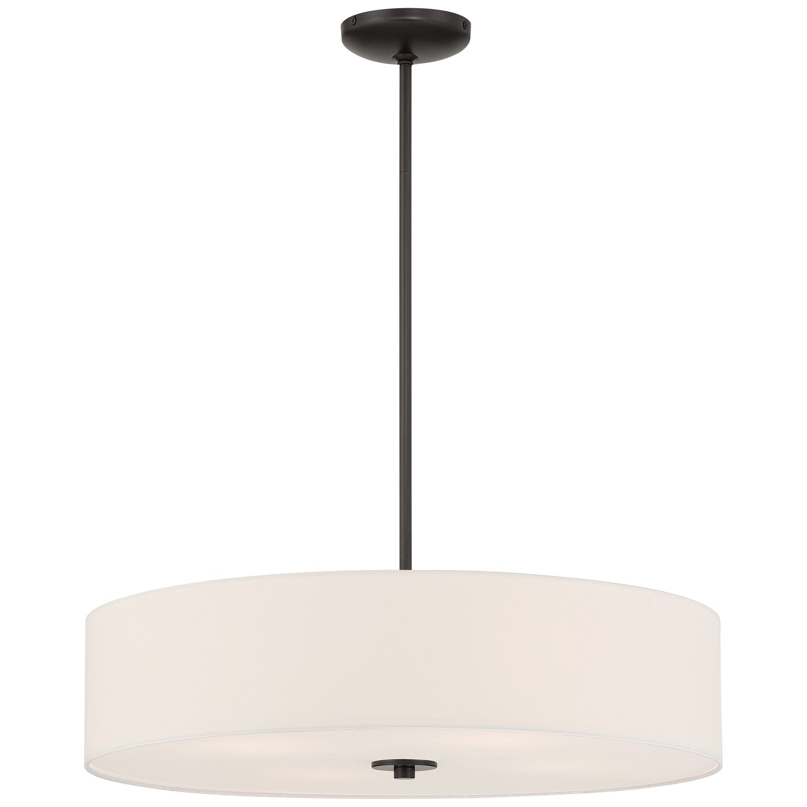 Access Mid Town LED Pendant/Semi Flush, 24", Matte Black/White
