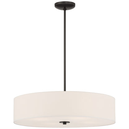 Access Mid Town LED Pendant/Semi Flush, 24", Matte Black/White