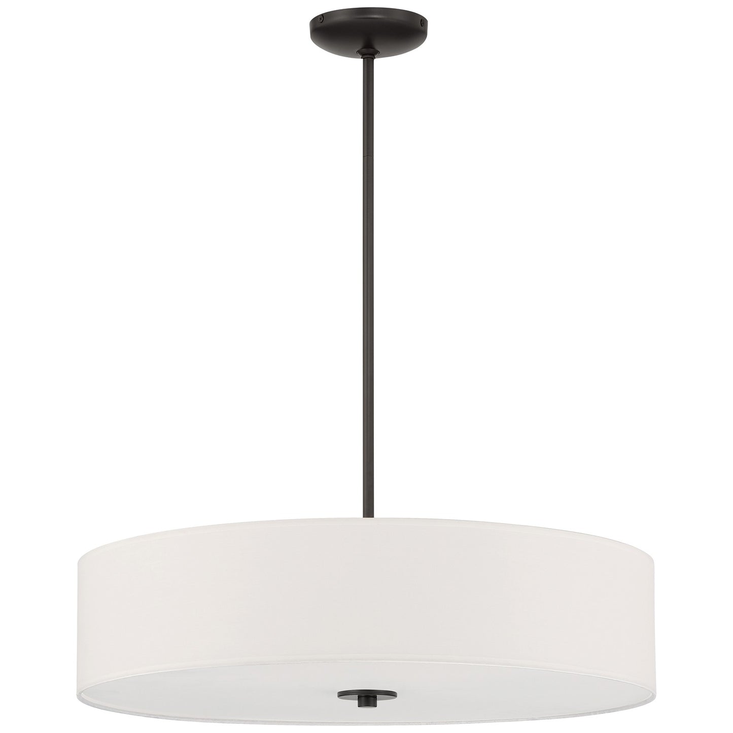 Access Mid Town LED Pendant/Semi Flush, 24", Matte Black/White