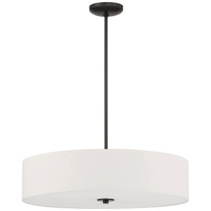Access Mid Town LED Pendant/Semi Flush, 24", Matte Black/White
