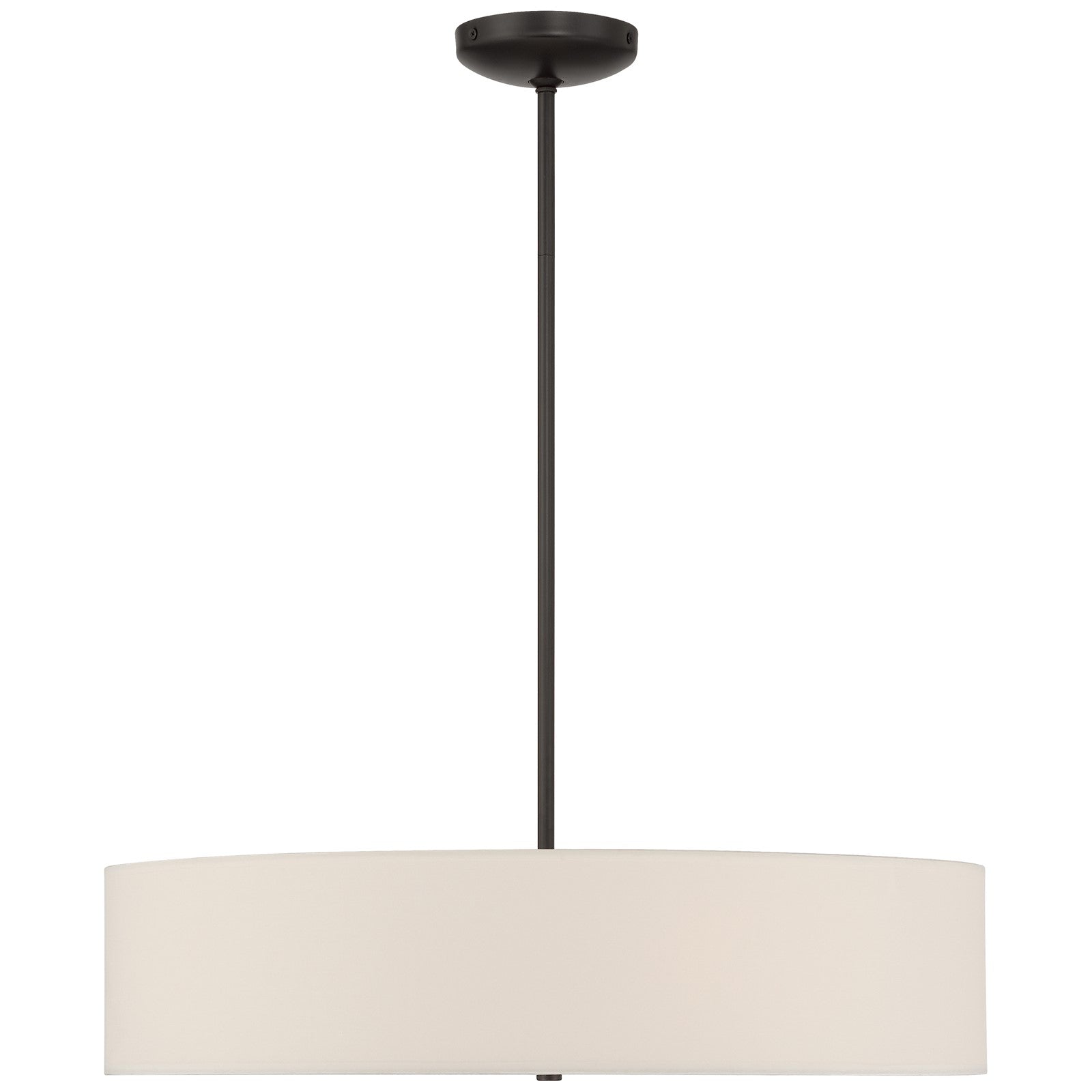 Access Mid Town LED Pendant/Semi Flush, 24", Matte Black/White