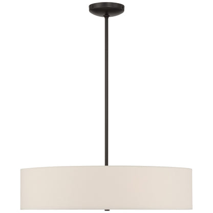 Access Mid Town LED Pendant/Semi Flush, 24", Matte Black/White
