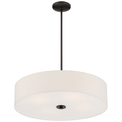 Access Mid Town LED Pendant/Semi Flush, 24", Matte Black/White