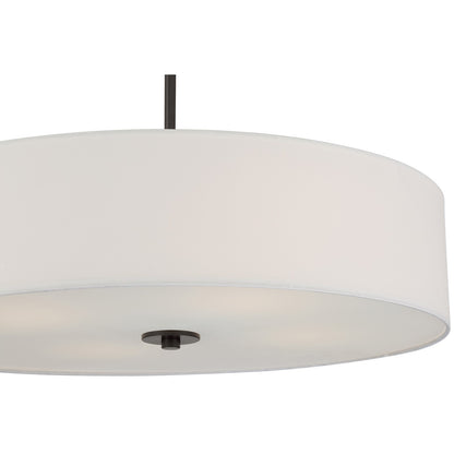 Access Mid Town LED Pendant/Semi Flush, 24", Matte Black/White