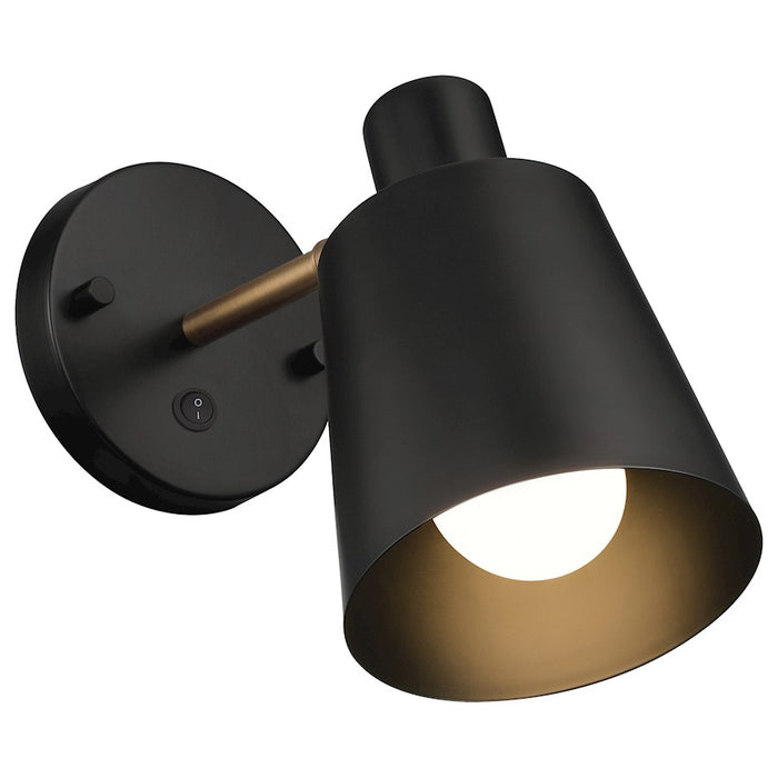 Access Lighting Dalton 1 Light Adjustable Sconce, Black/Brass