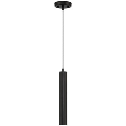 1 Light LED Pendant, Matte Black