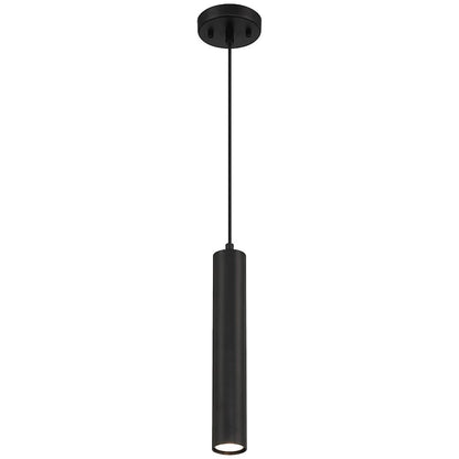 1 Light LED Pendant, Matte Black