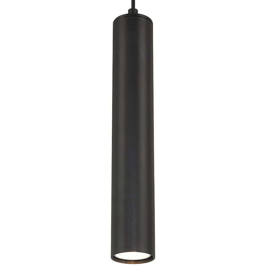 1 Light LED Pendant, Matte Black