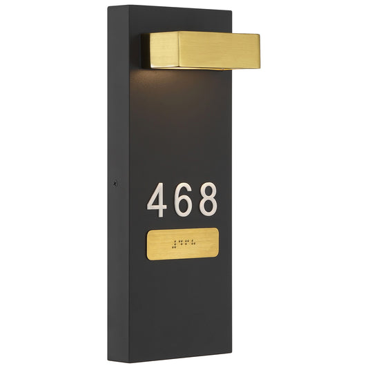 Access Marka LED Address Light/Braille, Black/Acrylic Lens