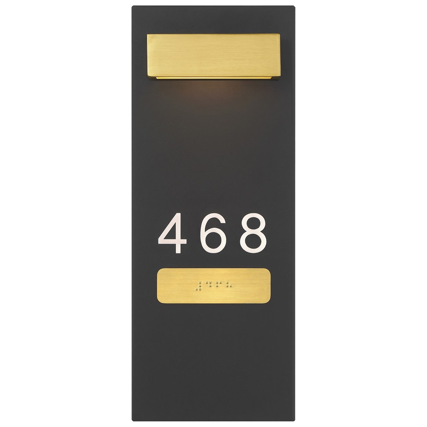 Access Marka LED Address Light/Braille, Black/Acrylic Lens