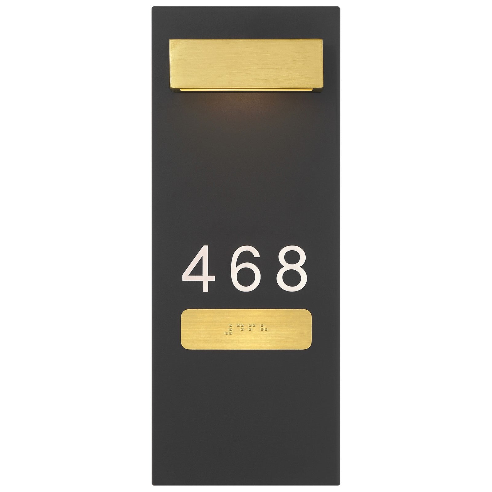 Access Marka LED Address Light/Braille, Black/Acrylic Lens