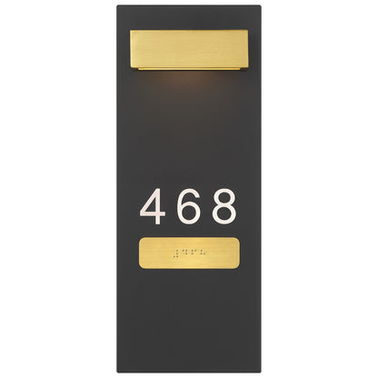Access Marka LED Address Light/Braille, Black/Acrylic Lens