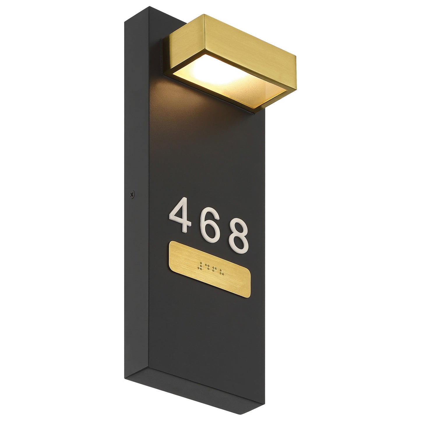 Access Marka LED Address Light/Braille, Black/Acrylic Lens