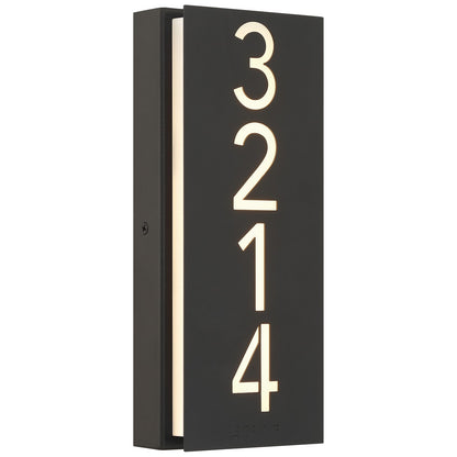 Access Numero Braille LED Address Light, Black/Acrylic Lens