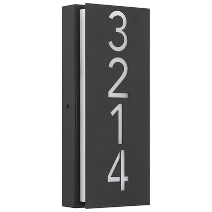 Access Numero Braille LED Address Light, Black/Acrylic Lens