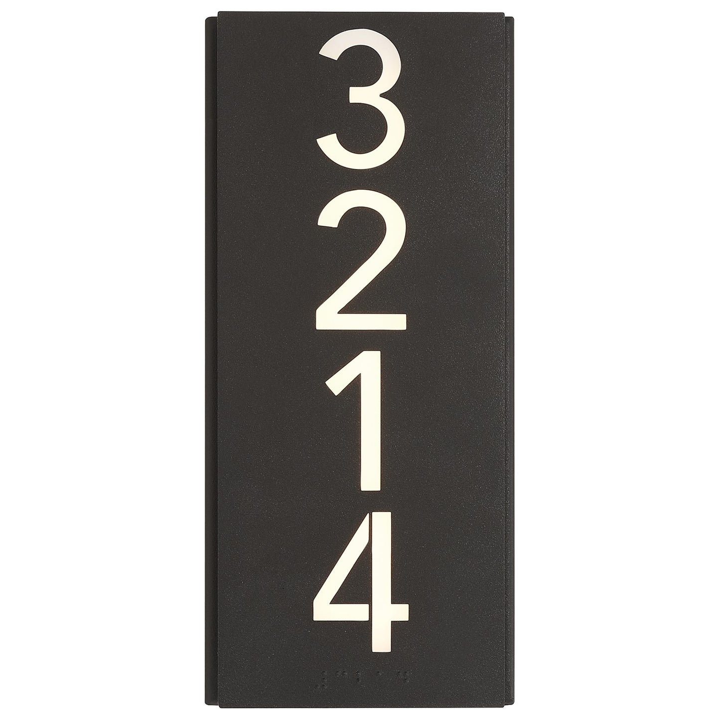 Access Numero Braille LED Address Light, Black/Acrylic Lens
